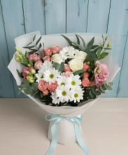 Букет цветов из:  Розы, Лизиантусы и Хризантемы #REPLACE_PRED# Назрани