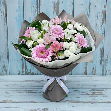 Букет цветов из:  Герберы, Альстромерии и Хризантемы в Назрани