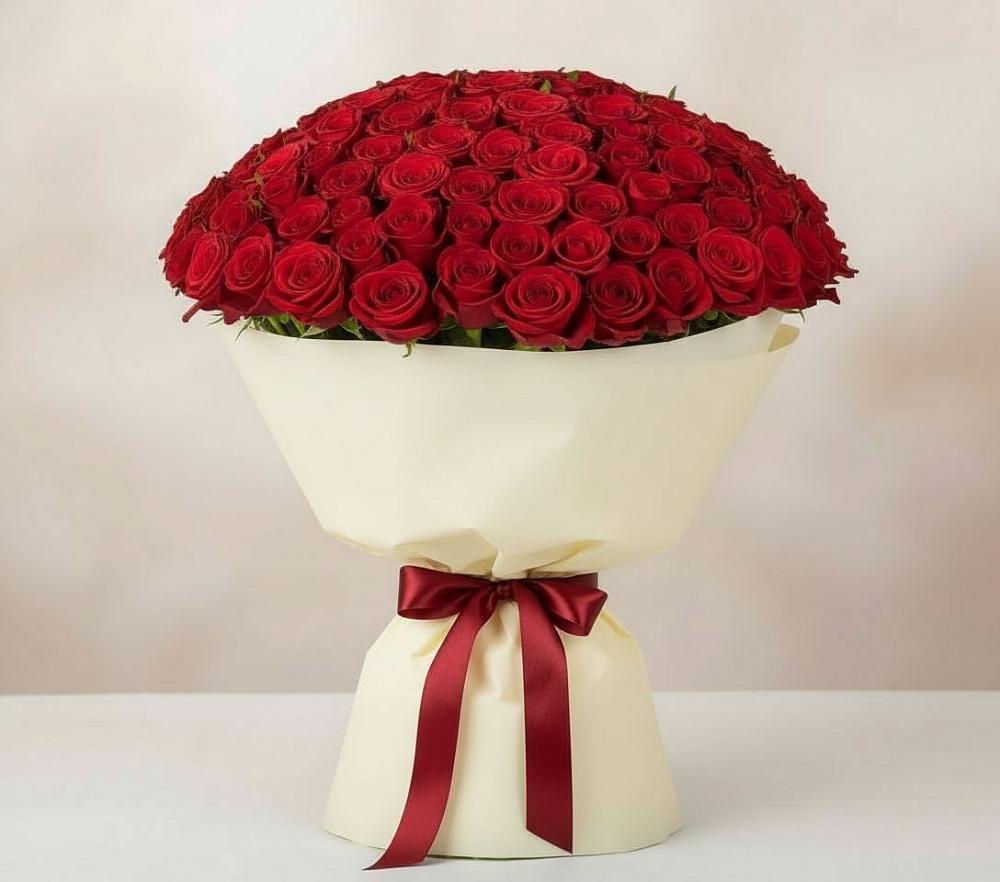 Букет 101 Красная роза Милано в Назрани