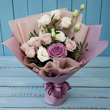 Букет цветов из:  Розы и Лизиантусы #REPLACE_PRED# Назрани