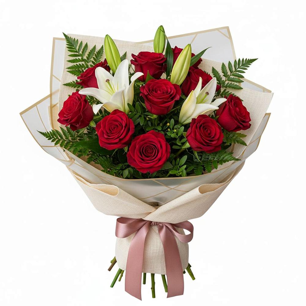 Букет цветов из: Лилии и Розы в Назрани