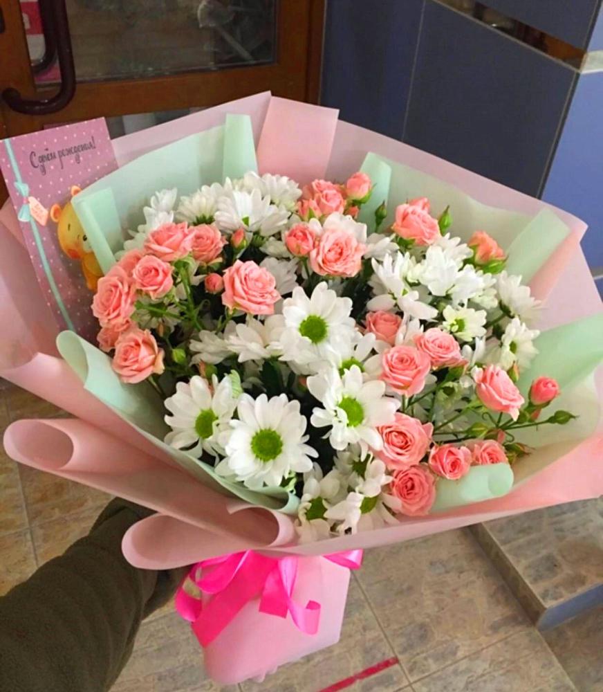 Букет цветов из: Розы и Хризантемы в Назрани