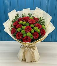 Букет цветов из:  Розы и Хризантемы #REPLACE_PRED# Назрани